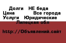 Долги - НЕ беда ! › Цена ­ 1 000 - Все города Услуги » Юридические   . Липецкая обл.